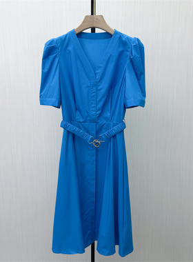 图●2026夏季新品 法式v领连衣裙女气质显瘦小清新a字茶歇裙1235