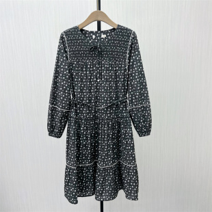 C●2025秋季新品 碎花长袖连衣裙女小清新复古森系茶歇裙子7025