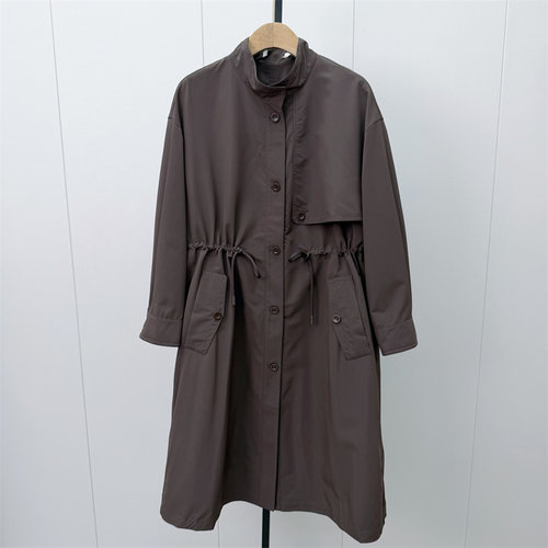 熠●2026秋季新品 风衣女长款宽松通勤简约百搭日常休闲外套6109