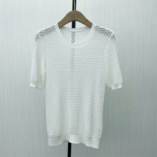 针织衫 迪 短袖 新品 女宽松休闲显瘦打底T恤上衣3126 2025夏季