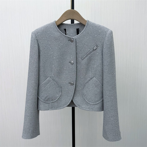 S●2026春季新品 西装外套女气质通勤百搭高腰短款西服夹克655
