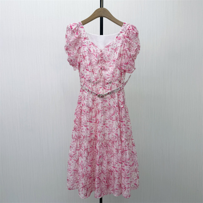 芭●2026夏季新品 法式碎花连衣裙女气质显瘦小清新茶歇裙3040
