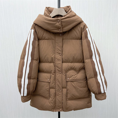 图●2025冬季新品 鹅绒服女中长款休闲连帽宽松加厚保暖外套8920