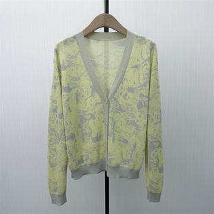 2026春季 毛衫 新品 女气质宽松休闲简约长袖 上衣5418 针织开衫 艾W