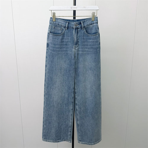 fei●2026秋季新品 阔腿牛仔裤女高腰显瘦宽松百搭休闲长裤7216