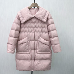 时尚 羽绒服女中长款 新品 宽松加厚百搭保暖外套9502 2025冬季