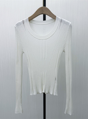 S●2026春季新品 针织打底衫女弹力修身显瘦内搭长袖毛衫上衣337