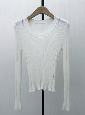S●2026春季新品 针织打底衫女弹力修身显瘦内搭长袖毛衫上衣337