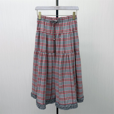 fei●2026夏季新品 格纹半身裙女高腰显瘦气质百搭大摆a字裙6035