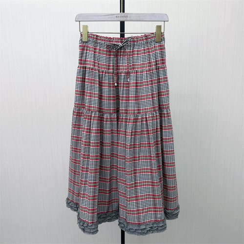 fei●2026夏季新品 格纹半身裙女高腰显瘦气质百搭大摆a字裙6035