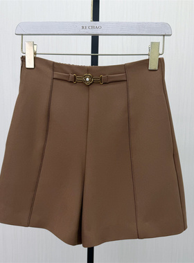 檬●2026春季新品 高腰西装短裤女宽松时尚显瘦a字阔腿休闲裤2567
