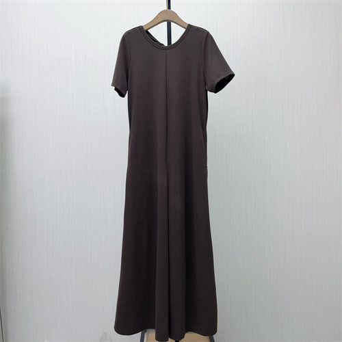 S●2026夏季新品 短袖连衣裙女休闲宽松简约百搭显瘦T恤裙162