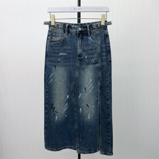 牛仔半身裙女高腰显瘦休闲百搭直筒长裙758 新品 2026春季