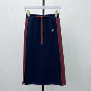 新品 加绒半身裙女高腰直筒休闲卫裙开叉包臀裙4236 2025冬季 fei