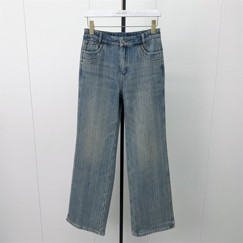 S●2026冬季新品 加绒牛仔裤女高腰显瘦宽松休闲日常百搭长裤083