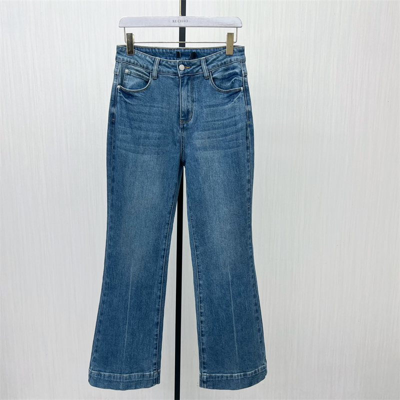 图●2025秋季新品 微喇牛仔裤女高腰显瘦修身直筒长裤铅笔裤5812