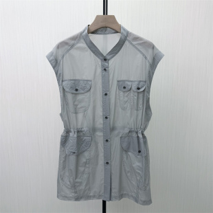 百搭轻薄无袖 防晒马甲女休闲宽松中长款 新品 上衣718 2026夏季