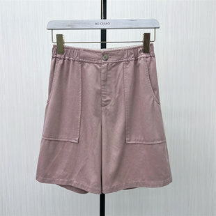 女高腰显瘦宽松休闲百搭通勤裤 fei 阔腿短裤 新品 子7030 2025秋季