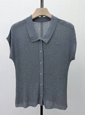 KA●2026夏季新品 polo领短袖针织衫女气质简约休闲显瘦上衣5651