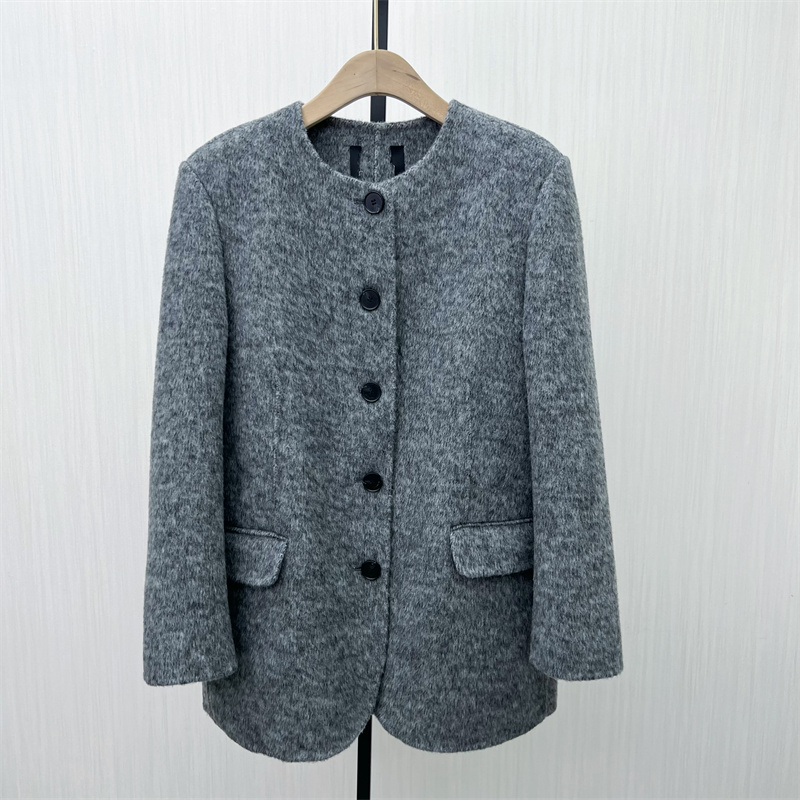 KA●2025冬季新品 双面呢大衣女中长款气质宽松绵羊毛呢外套1611