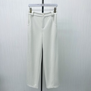 良月●2025冬季新品 加厚长裤女高腰显瘦休闲百搭直筒裤子0220