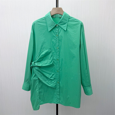 秋S●2026春季新品 慵懒风长袖衬衫女休闲小众宽松中长款上衣4303