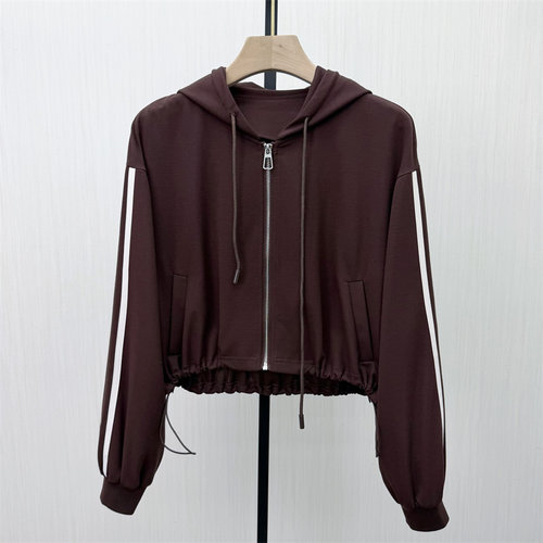 彩●2026春季新品 卫衣外套女宽松百搭休闲通勤短款拉链开衫173