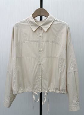 C●2026春季新品 长袖衬衫女纯色基础宽松休闲通勤百搭上衣3010