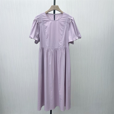C●2025夏季新品 法式泡泡袖连衣裙女气质显瘦小清新茶歇裙7185