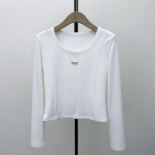 fei●2026春季新品 纯色打底衫女修身显瘦内搭长袖T恤上衣5081