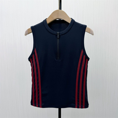 S●2026春季新品 短款运动背心女修身显瘦打底休闲无袖T恤上衣757