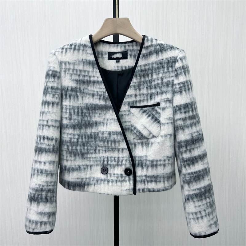 图●2025冬季新品 毛呢外套女宽松百搭气质通勤呢子西装大衣3606