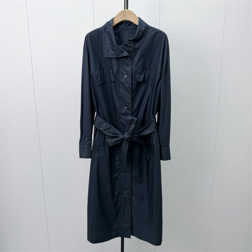 迪●2026秋季新品 风衣女中长款宽松通勤简约百搭休闲外套1679