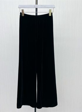 fei●2025秋季新品 丝绒阔腿裤女高腰显瘦直筒通勤休闲长裤7279