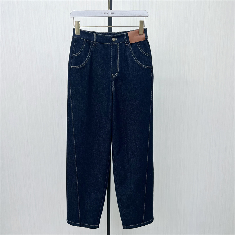 图●2025冬季新 磨毛哈伦牛仔裤女高腰显瘦宽松休闲通勤长裤5802