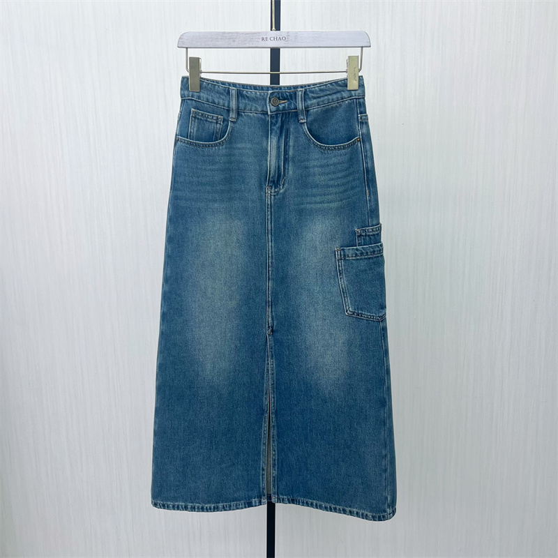 良月●2025春季新品 牛仔半身裙女高腰显瘦休闲百搭直筒长裙0200