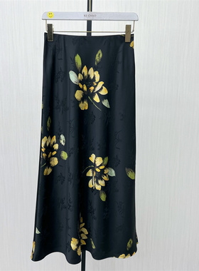 图●2025秋季新品 直筒半身裙女气质通勤高腰显瘦包臀一步裙9162