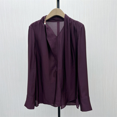 香●2025秋季新品 法式长袖衬衫女气质小众别致宽松打底上衣1048