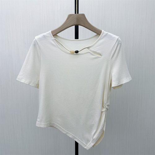 香●2026夏季新品 正肩短袖T恤女休闲宽松显瘦基础百搭上衣2208