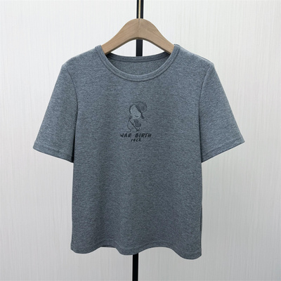 C●2026春季新品 印花短袖T恤女宽松休闲百搭显瘦打底上衣1331