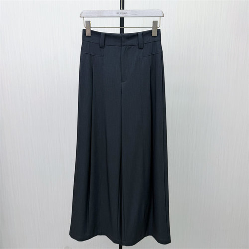 良月●2026春季新品 西装阔腿裤女高腰显瘦宽松直筒通勤长裤7496