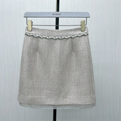 新品 2025秋季 小香风半身裙女气质通勤高腰显瘦a字短裙0481