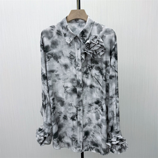 2026春季 衬衫 新品 长袖 女小众气质别致宽松打底上衣559 法式