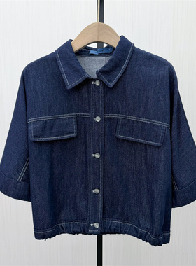 C●2026春季新品 牛仔短袖外套女时尚休闲通勤宽松工装夹克3182