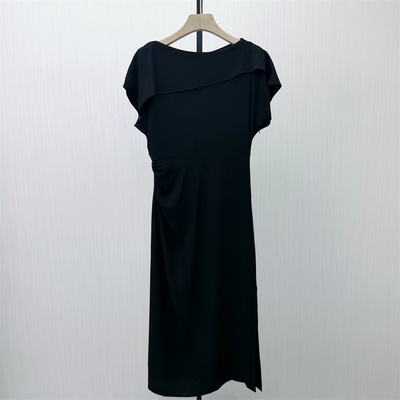迪●2026夏季新品 无袖连衣裙女气质淑女小黑裙显瘦a字裙子1675