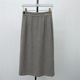 C●2025冬季新品 绵羊毛呢子半身裙女气质直筒包臀显瘦长裙6312