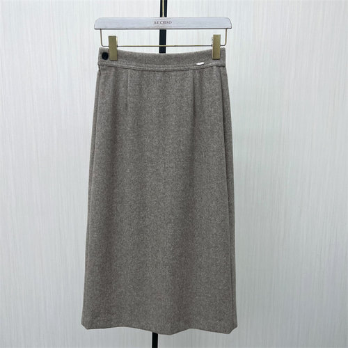 C●2025冬季新品 绵羊毛呢子半身裙女气质直筒包臀显瘦长裙6312
