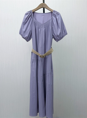 KA●2026夏季新品 法式泡泡袖连衣裙女气质显瘦小清新茶歇裙2931