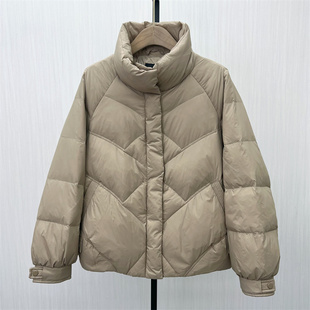 图●2025冬季新品 短款立领羽绒服女宽松面包服加厚保暖外套8124