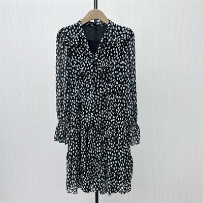 KA●2025秋季新品 法式雪纺连衣裙女气质显瘦小清新茶歇裙2512